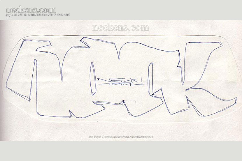 Ball point pen on paper, 1994