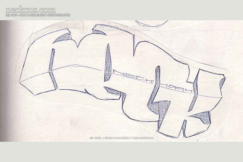 Ball point pen on paper, 1994