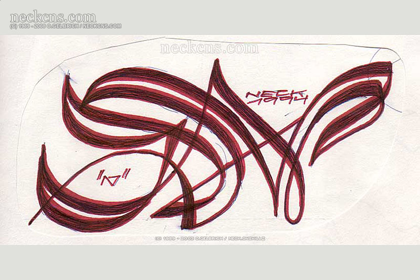 Ball point pen on paper, 1994