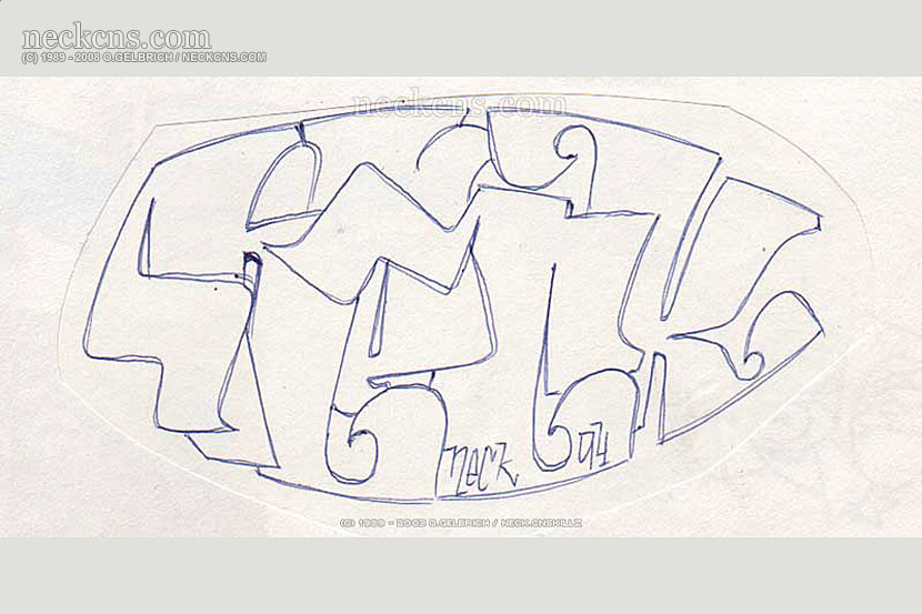 Ball point pen on paper, 1994