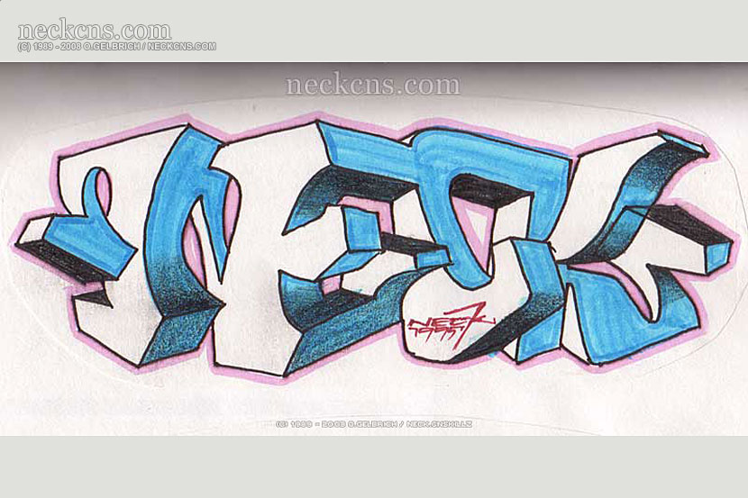 Felt pen on paper, 1995
