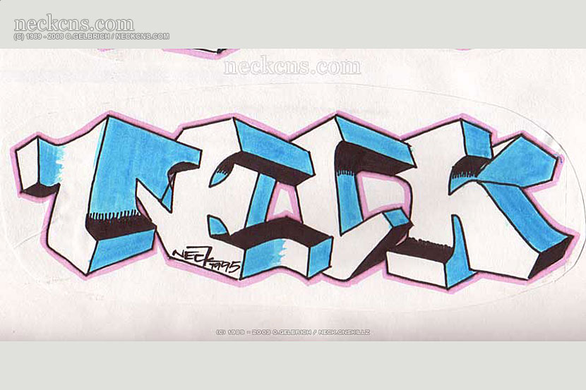 Felt pen on paper, 1995