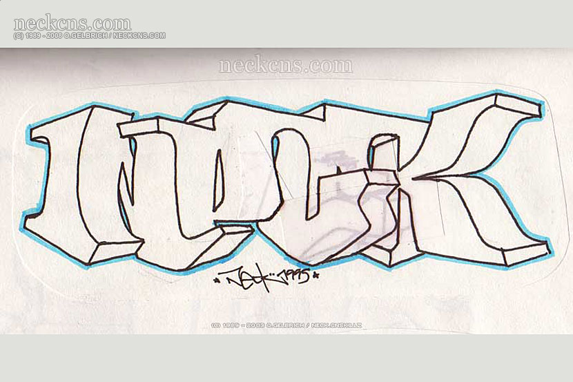Felt pen on paper, 1995