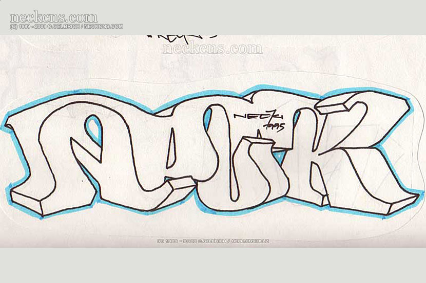 Felt pen on paper, 1995