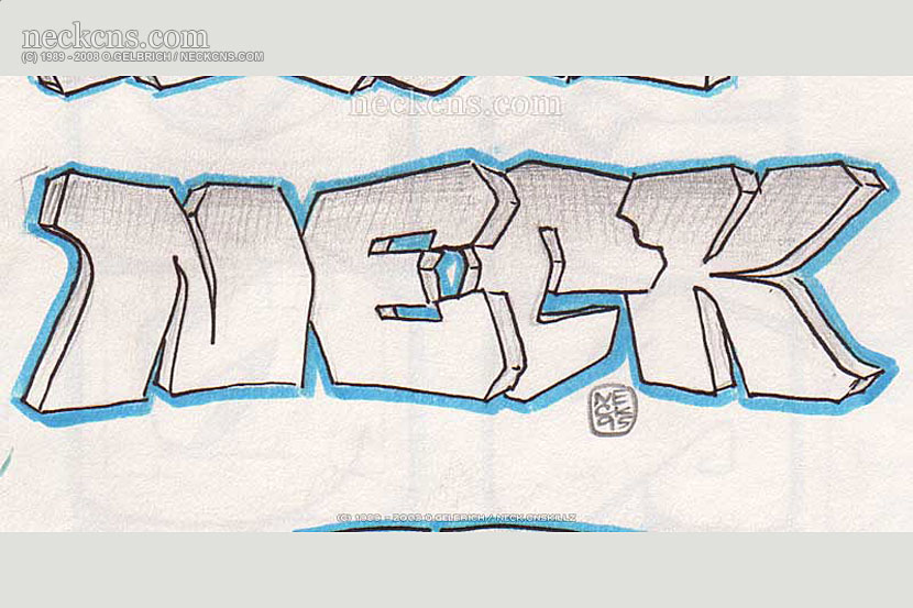 Felt pen on paper, 1995