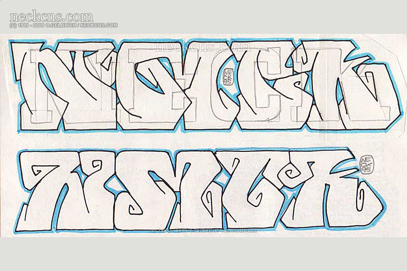 Felt pen on paper, 1995