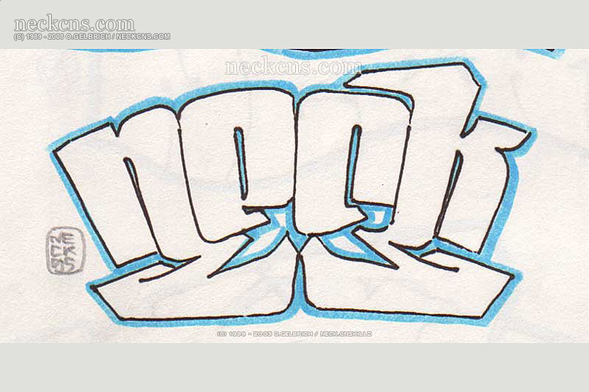Felt pen on paper, 1995