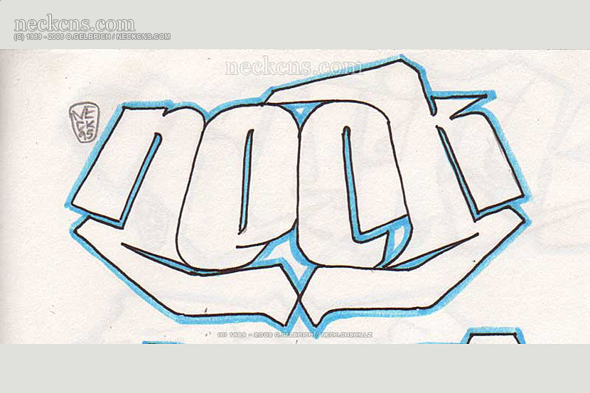 Felt pen on paper, 1995