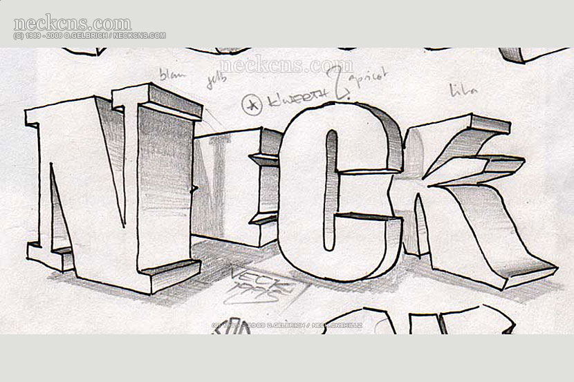 Felt pen on paper, 1995
