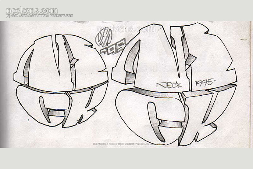 Felt pen on paper, 1995