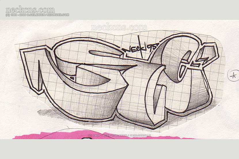 Felt pen on paper, 1995