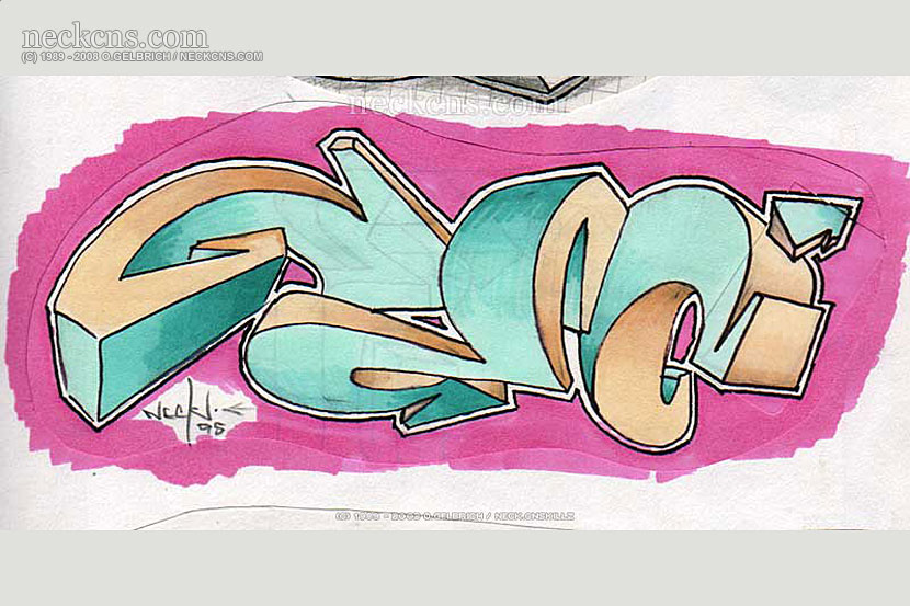 Felt pen on paper, 1995