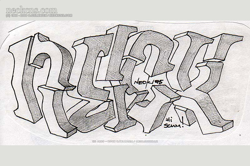 Felt pen on paper, 1995