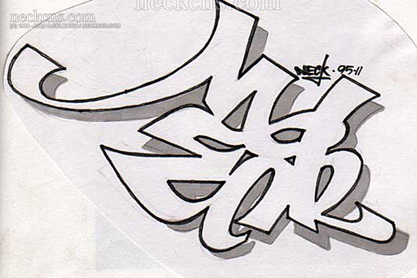 Felt pen on paper, 1995